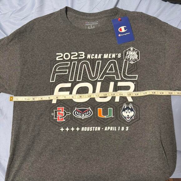 Champion grey 2023 NCAA Final Four T-shirt Size Medium  NWT New with Tag - Picture 6 of 6